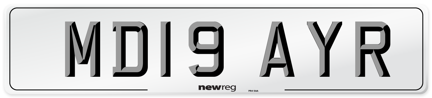MD19 AYR Number Plate from New Reg